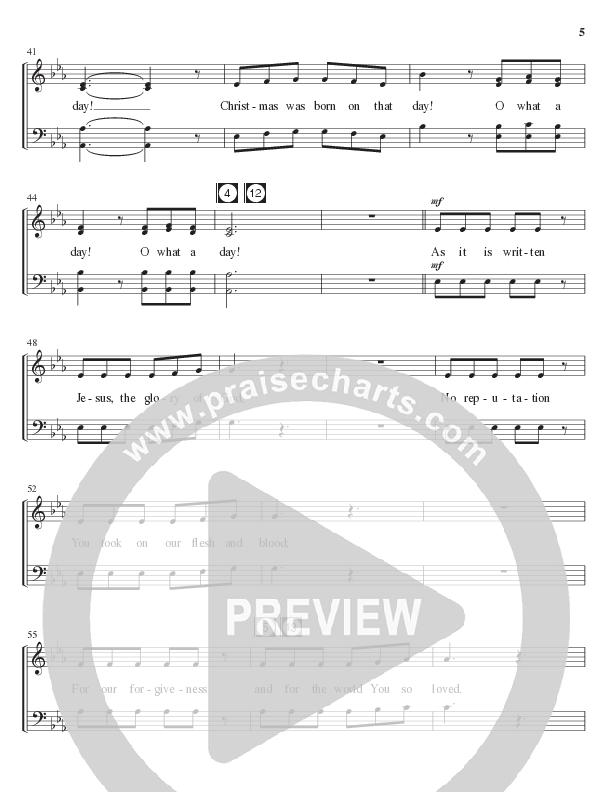 Born On That Day (Choral Anthem SATB) Choir Vocals (SATB) (Lillenas Choral / Arr. Nick Robertson)