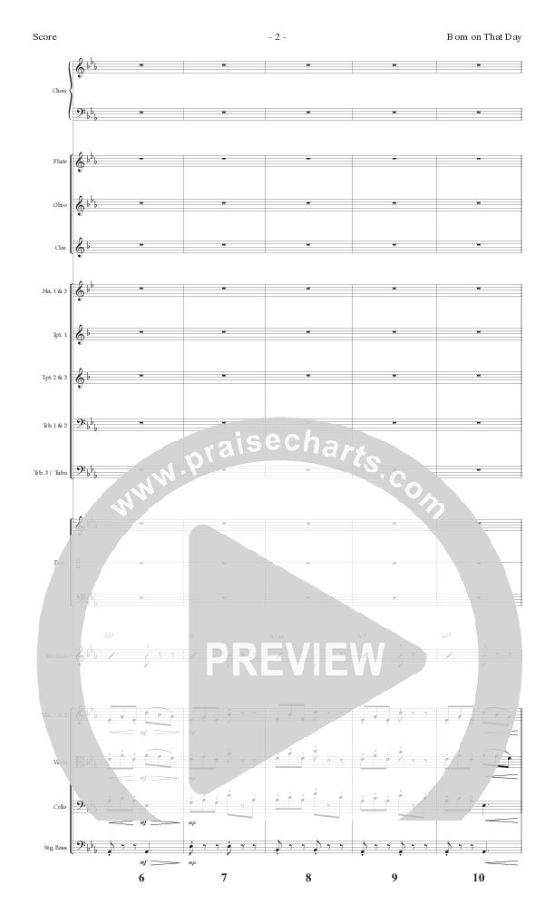 Born On That Day (Choral Anthem SATB) Orchestration (Lillenas Choral / Arr. Nick Robertson)