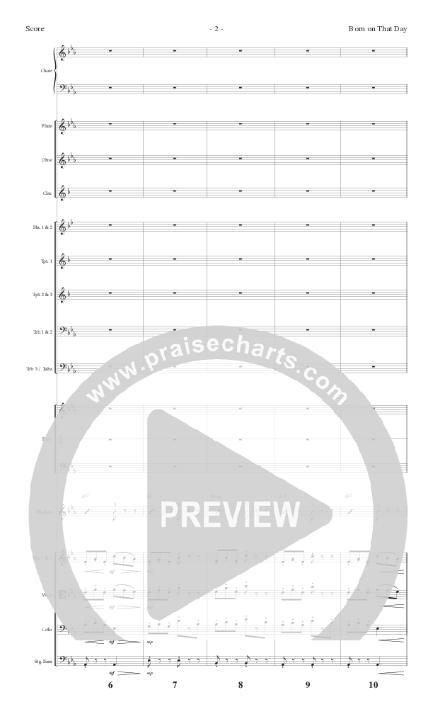 Born On That Day (Choral Anthem SATB) Conductor's Score (Lillenas Choral / Arr. Nick Robertson)