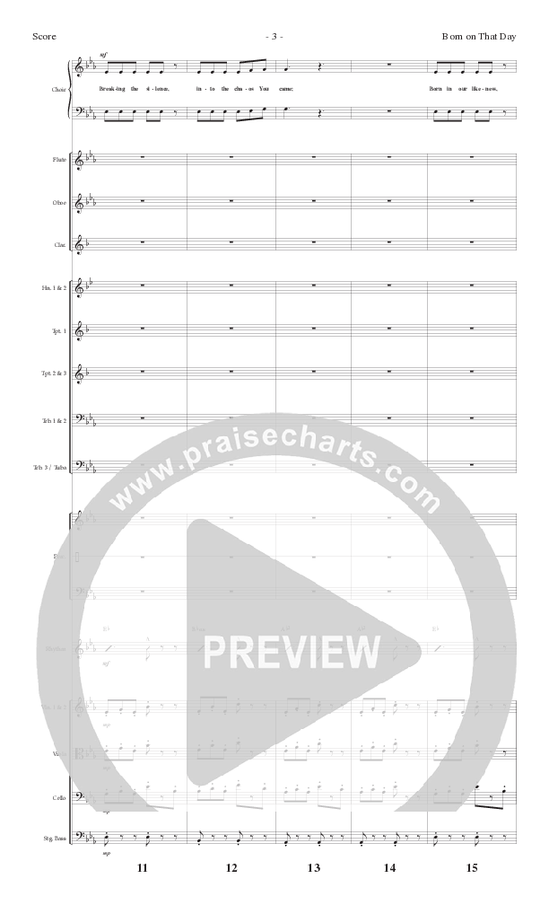 Born On That Day (Choral Anthem SATB) Conductor's Score (Lillenas Choral / Arr. Nick Robertson)