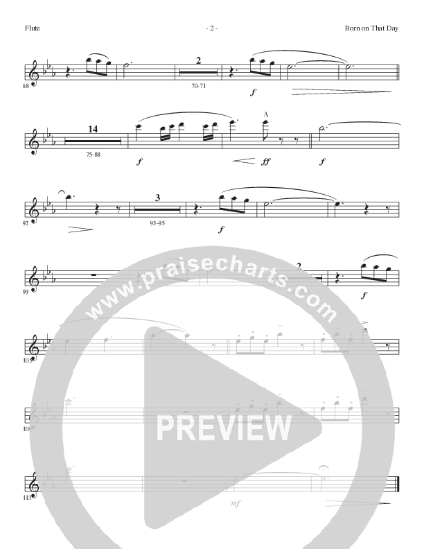 Born On That Day (Choral Anthem SATB) Flute (Lillenas Choral / Arr. Nick Robertson)