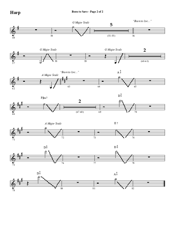 Born To Save (Choral Anthem SATB) Harp (Word Music Choral / Arr. Marty Hamby)