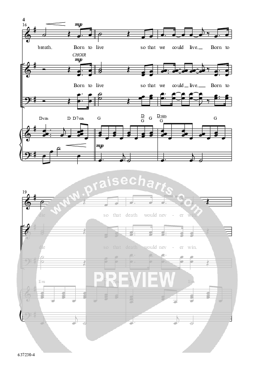 Born To Save (Choral Anthem SATB) Anthem (SATB/Piano) (Word Music Choral / Arr. Marty Hamby)