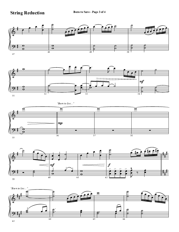 Born To Save (Choral Anthem SATB) Synth Strings (Word Music Choral / Arr. Marty Hamby)
