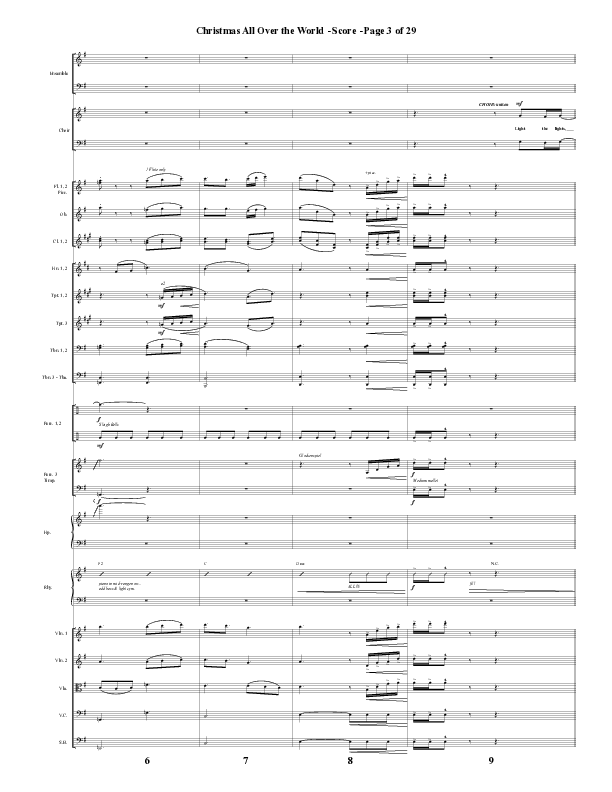 Christmas All Over The World (Choral Anthem SATB) Conductor's Score (Word Music Choral / Arr. Daniel Semsen)