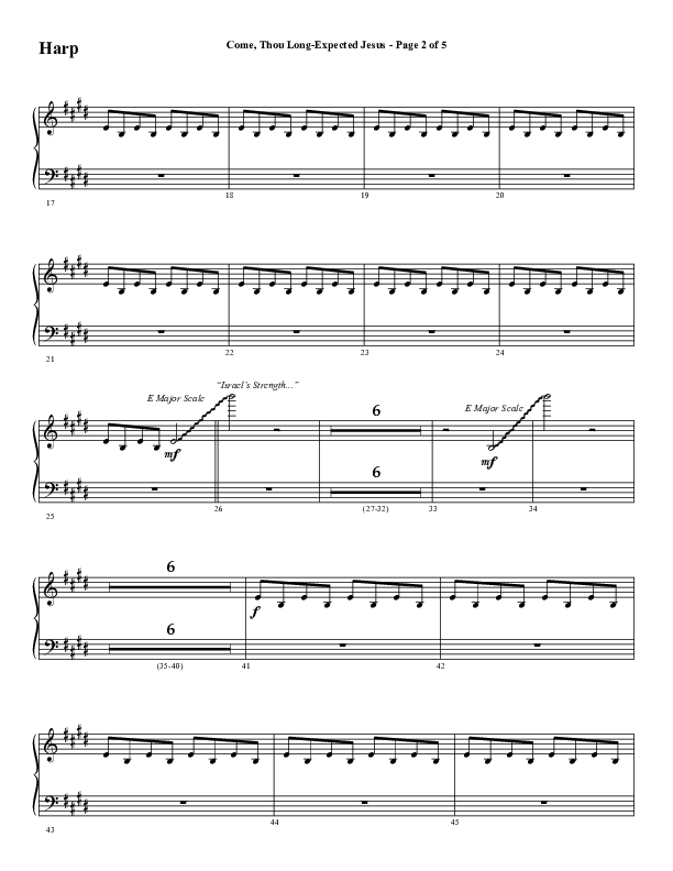 Come Thou Long Expected Jesus (Choral Anthem SATB) Harp (Word Music Choral / Arr. Daniel Semsen)