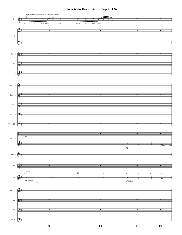 Dance In The Dawn (Choral Anthem SATB) Orchestration (Word Music Choral / Arr. Cliff Duren)