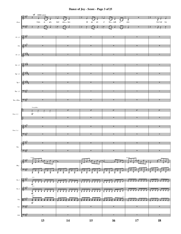 Dance Of Joy (Choral Anthem SATB) Orchestration (Word Music Choral / Arr. Daniel Semsen)