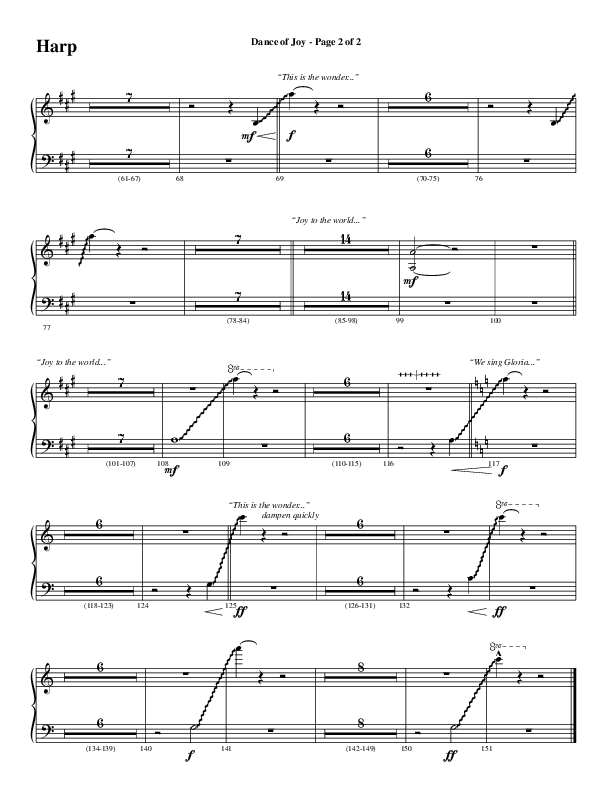 Dance Of Joy (Choral Anthem SATB) Harp (Word Music Choral / Arr. Daniel Semsen)