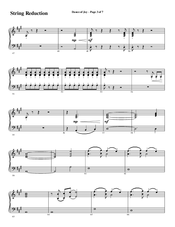 Dance Of Joy (Choral Anthem SATB) String Reduction (Word Music Choral / Arr. Daniel Semsen)
