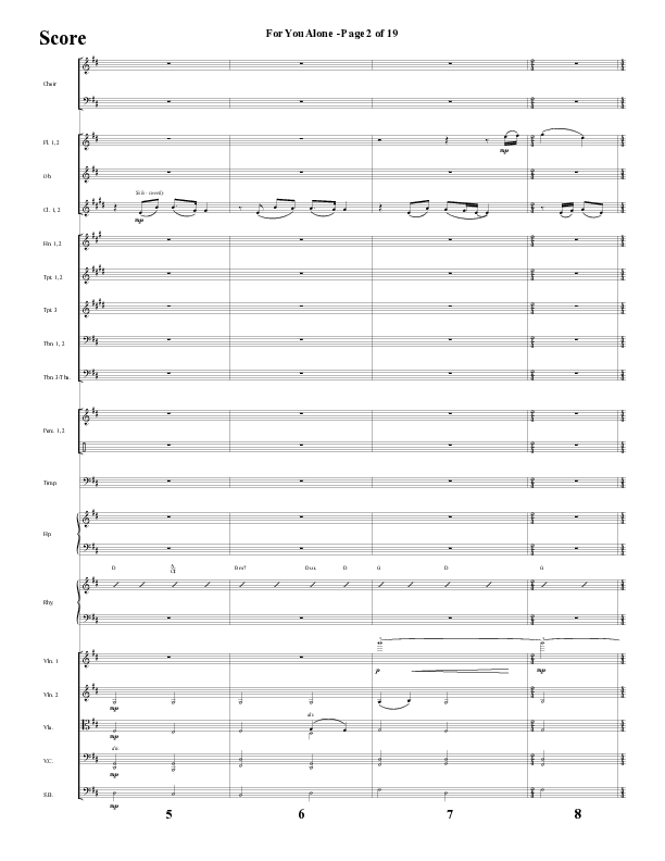 For You Alone (Choral Anthem SATB) Conductor's Score (Word Music Choral / Arr. David Wise / Arr. David Shipps)
