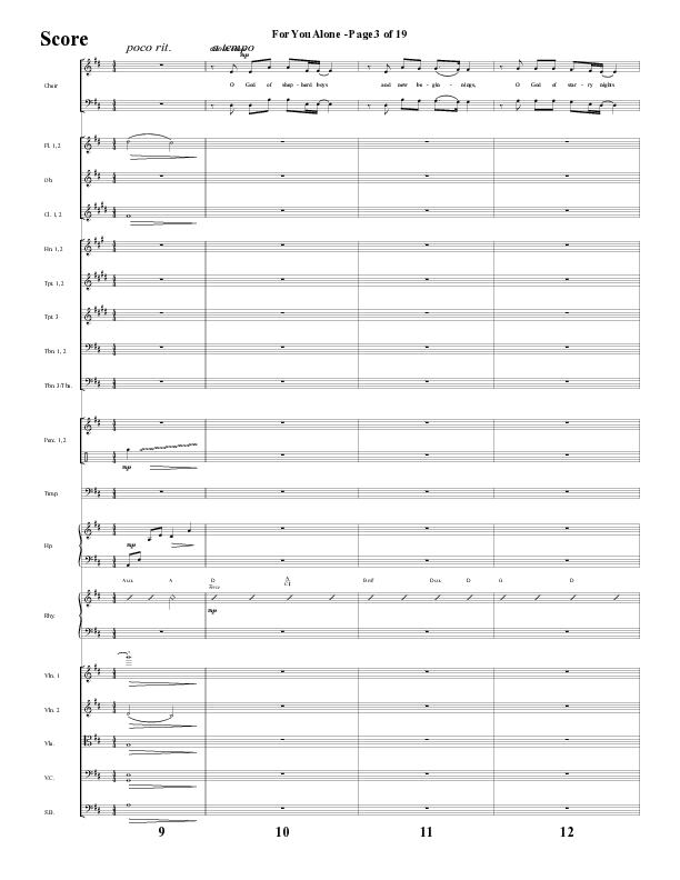 For You Alone (Choral Anthem SATB) Conductor's Score (Word Music Choral / Arr. David Wise / Arr. David Shipps)