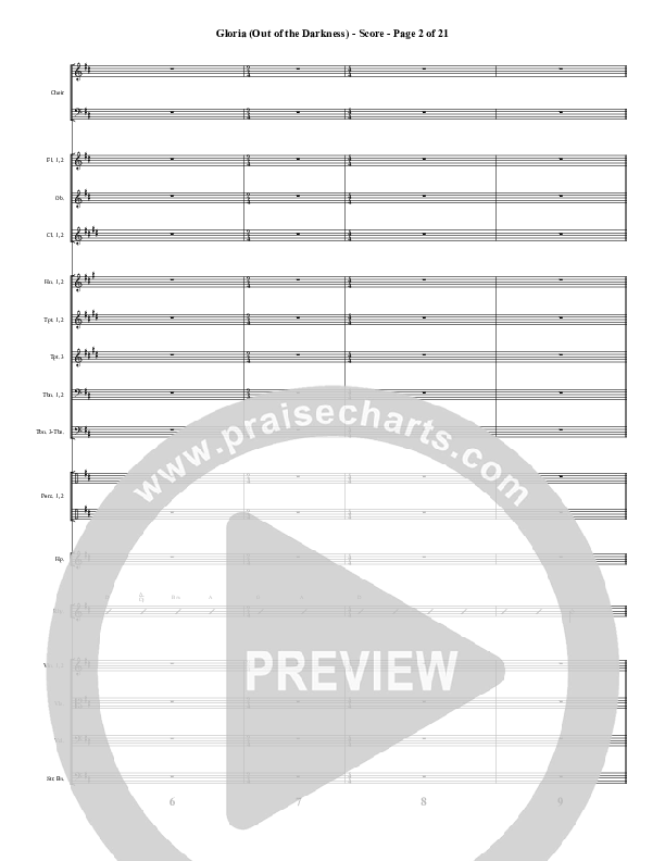 Gloria (Out Of The Darkness) (Choral Anthem SATB) Conductor's Score (Word Music Choral / Arr. Cliff Duren)