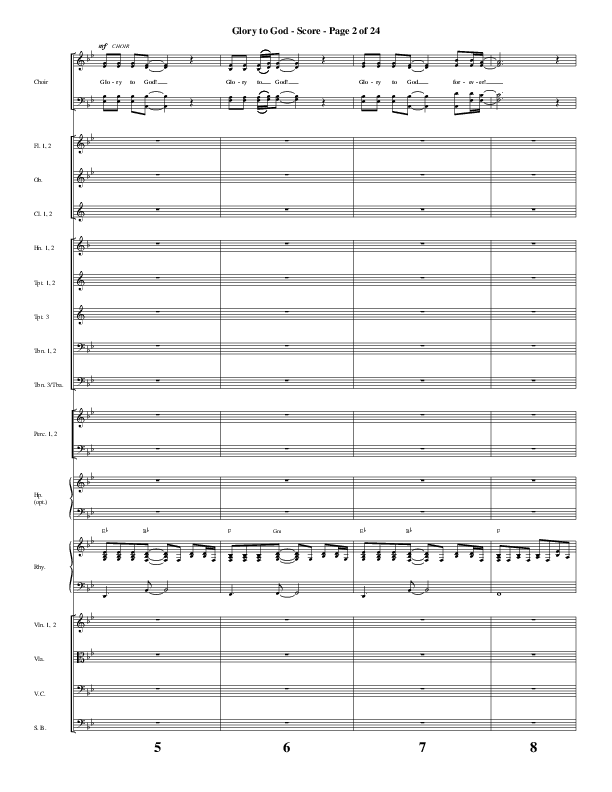 Glory To God Forever (Choral Anthem SATB) Orchestration (Word Music Choral / Arr. Gary Rhodes / Orch. Tim Cates)