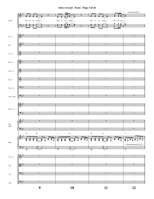 Glory To God Forever (Choral Anthem SATB) Orchestration (Word Music Choral / Arr. Gary Rhodes / Orch. Tim Cates)