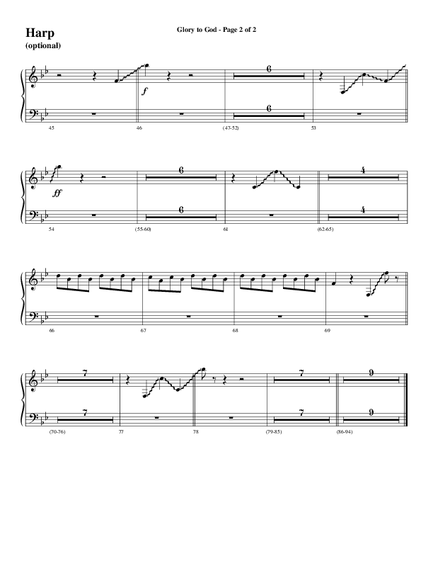 Glory To God Forever (Choral Anthem SATB) Harp (Word Music Choral / Arr. Gary Rhodes / Orch. Tim Cates)