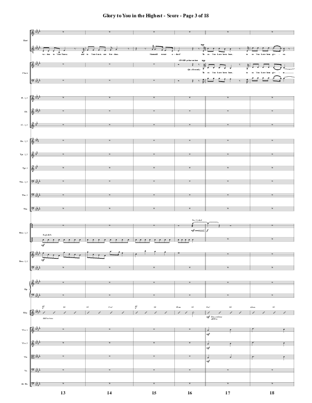 Glory To You In The Highest (O Come Let Us Adore) (Choral Anthem SATB) Conductor's Score (Word Music Choral / Arr. Travis Cottrell)