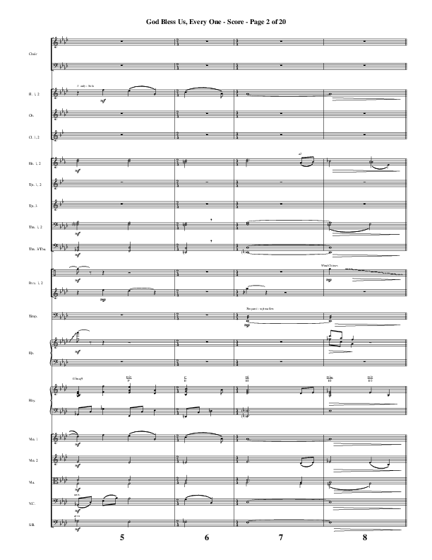 God Bless Us Every One (Choral Anthem SATB) Orchestration (Word Music Choral / Arr. David Wise / Arr. David Shipps)