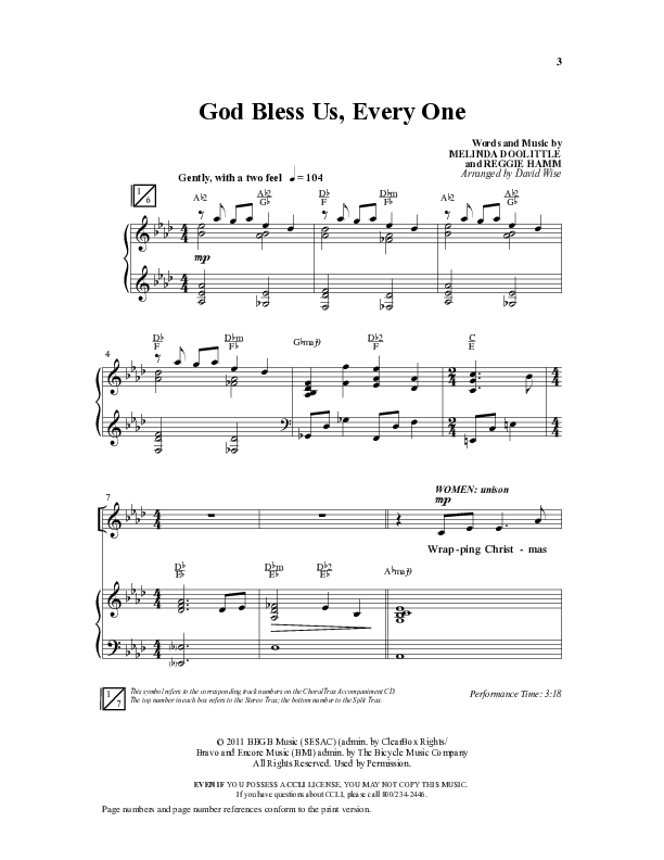 God Bless Us Every One (Choral Anthem SATB) Anthem (SATB/Piano) (Word Music Choral / Arr. David Wise / Arr. David Shipps)