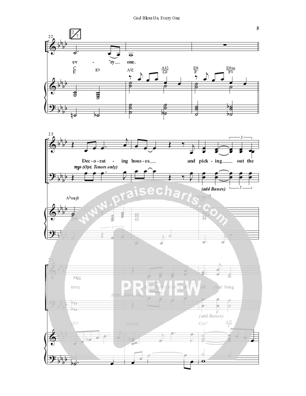 God Bless Us Every One (Choral Anthem SATB) Anthem (SATB/Piano) (Word Music Choral / Arr. David Wise / Arr. David Shipps)