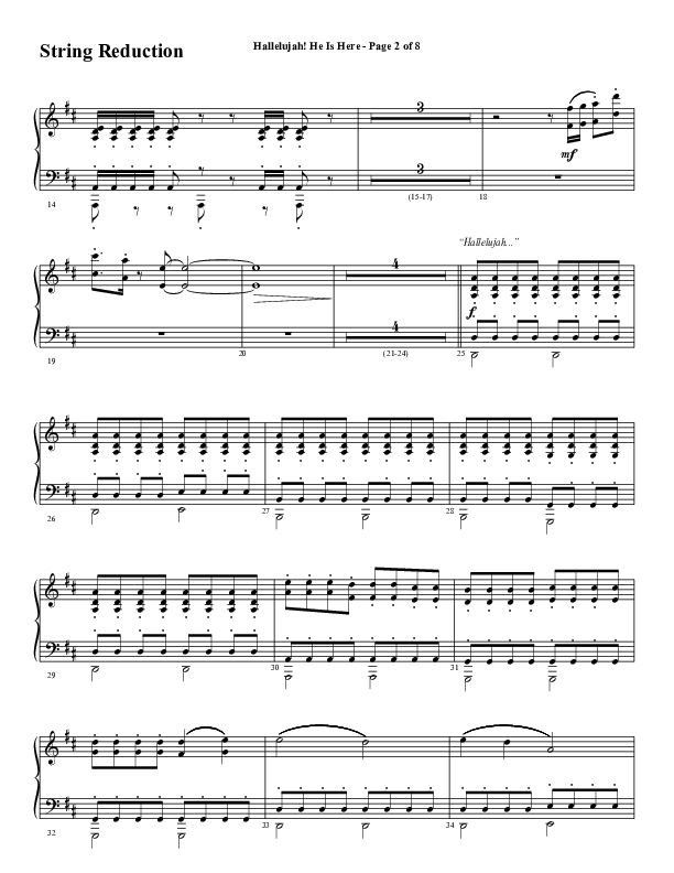 Hallelujah He Is Here (Choral Anthem SATB) String Reduction (Word Music Choral / Arr. Joshua Spacht)