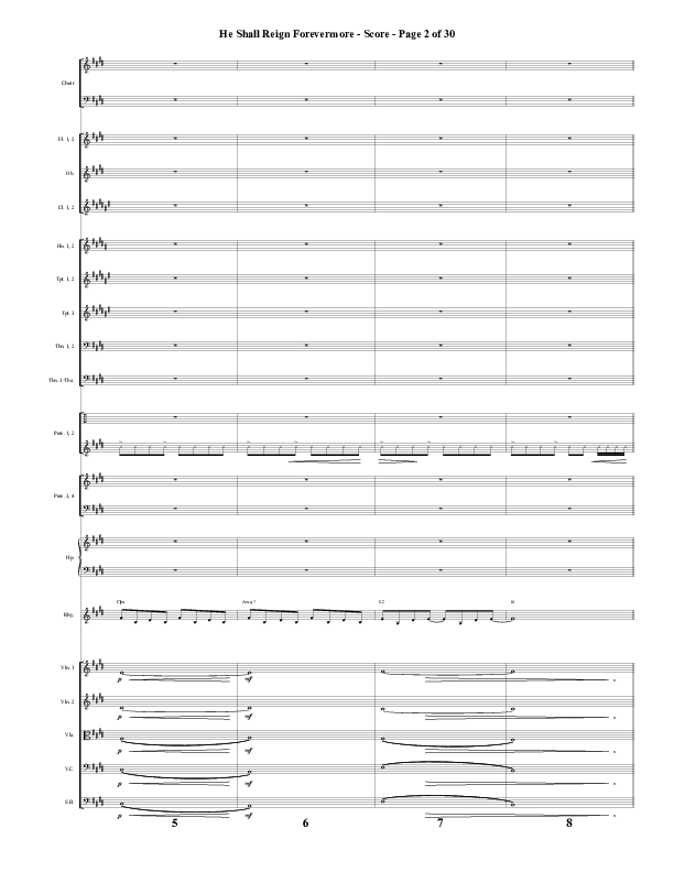 He Shall Reign Forevermore (Choral Anthem SATB) Conductor's Score (Word Music Choral / Arr. Daniel Semsen)