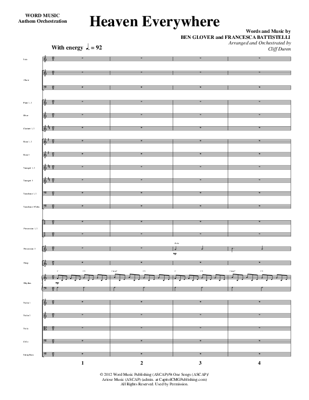 Heaven Everywhere (Choral Anthem SATB) Conductor's Score (Word Music Choral / Arr. Cliff Duren)