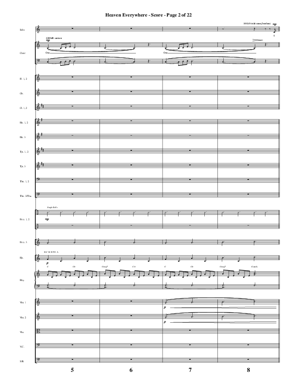 Heaven Everywhere (Choral Anthem SATB) Orchestration (Word Music Choral / Arr. Cliff Duren)
