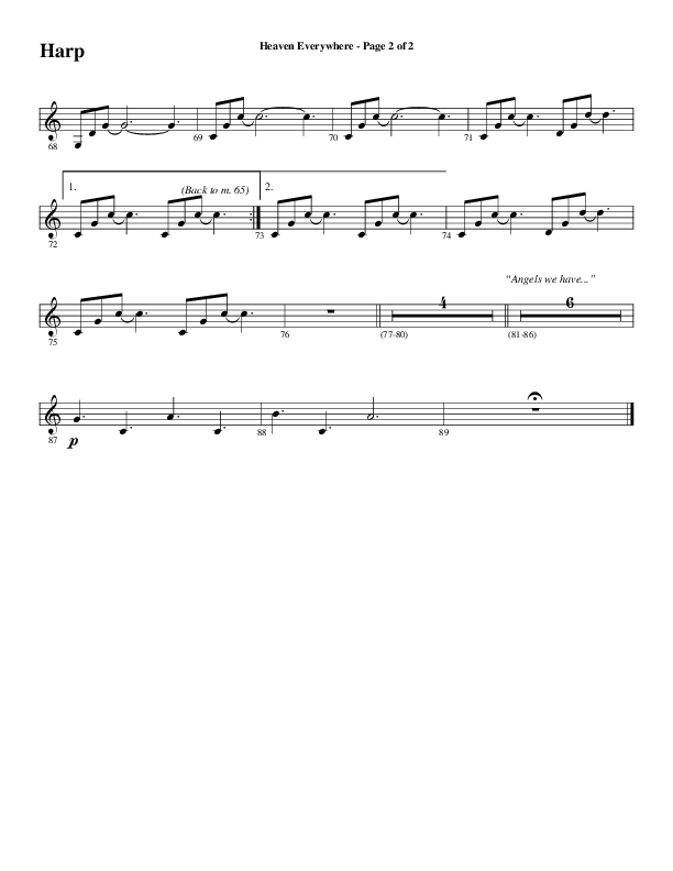 Heaven Everywhere (Choral Anthem SATB) Harp (Word Music Choral / Arr. Cliff Duren)