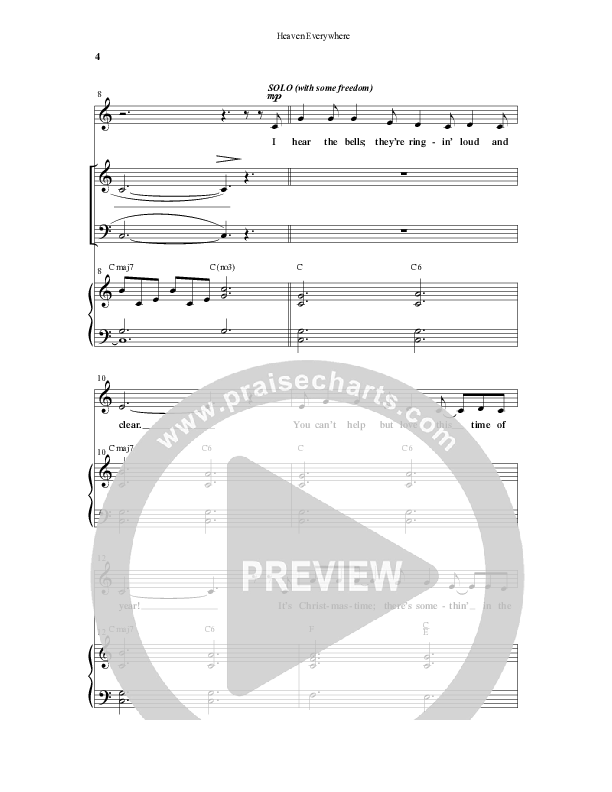 Heaven Everywhere (Choral Anthem SATB) Anthem (SATB/Piano) (Word Music Choral / Arr. Cliff Duren)