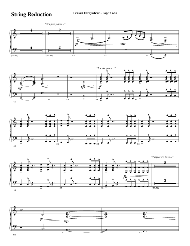 Heaven Everywhere (Choral Anthem SATB) String Reduction (Word Music Choral / Arr. Cliff Duren)