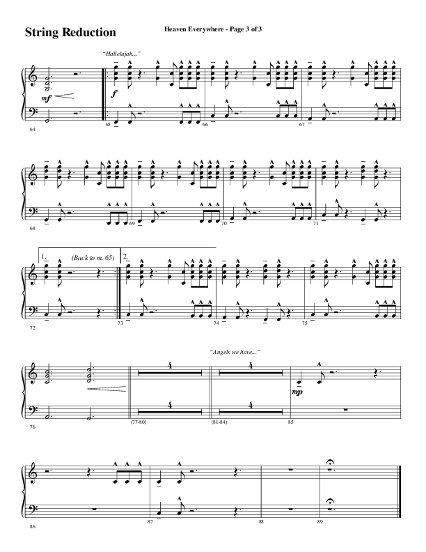 Heaven Everywhere (Choral Anthem SATB) String Reduction (Word Music Choral / Arr. Cliff Duren)