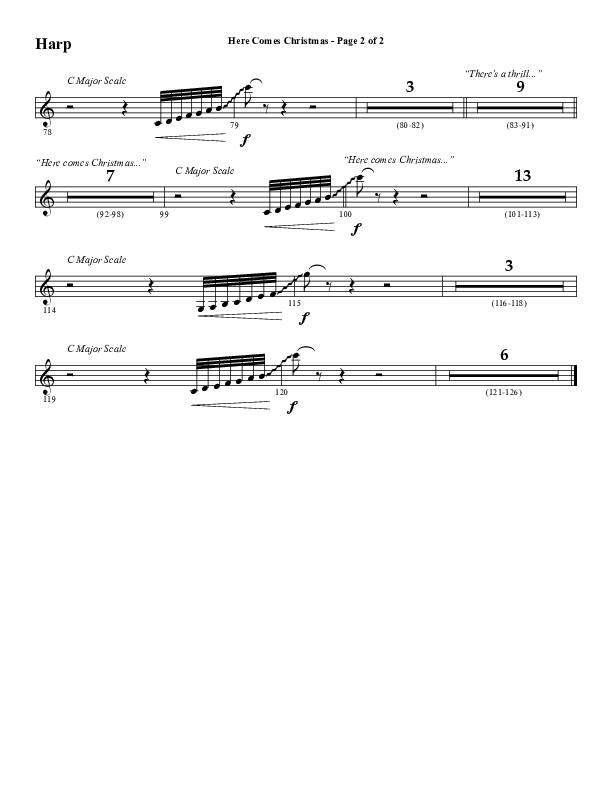 Here Comes Christmas (Choral Anthem SATB) Harp (Word Music Choral / Arr. David Wise / Arr. David Shipps)