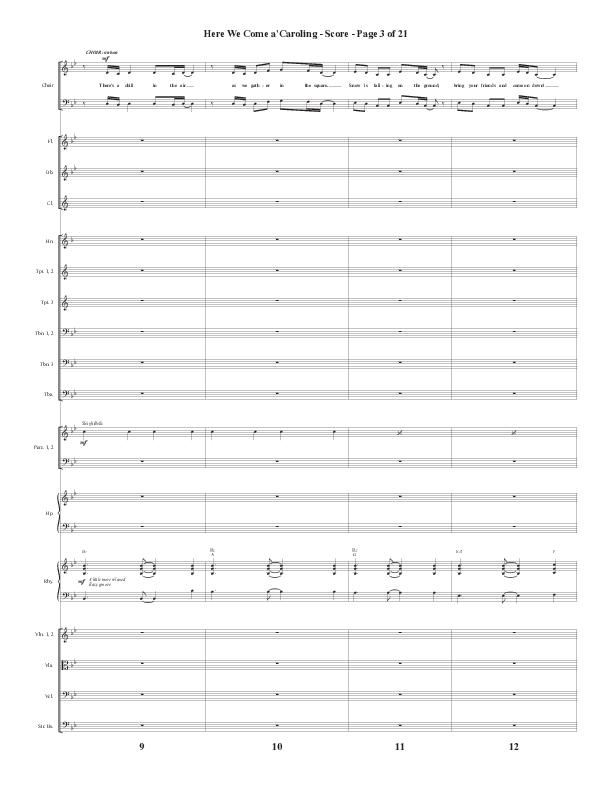 Here We Come A Caroling (Choral Anthem SATB) Conductor's Score (Word Music Choral / Arr. Steve Mauldin)