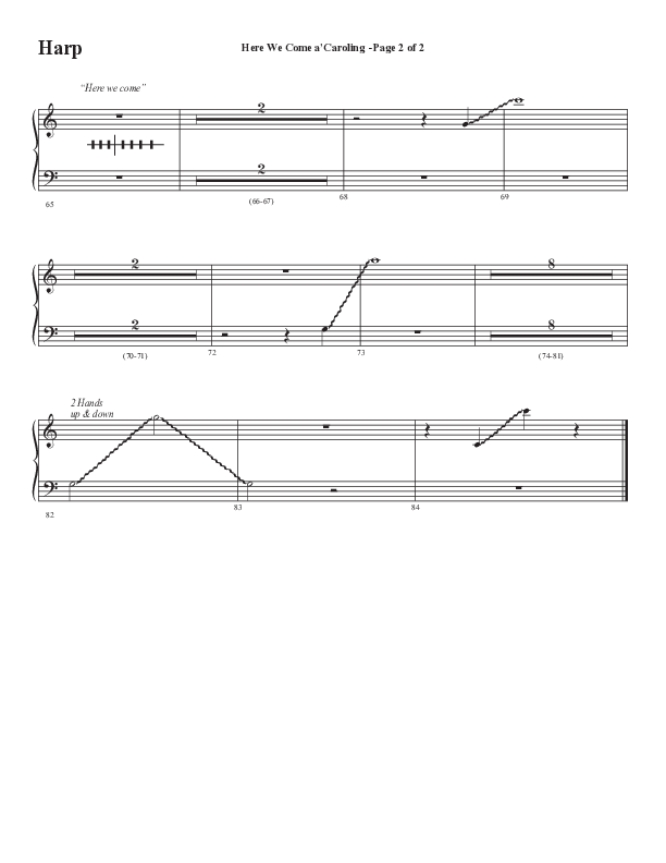 Here We Come A Caroling (Choral Anthem SATB) Harp (Word Music Choral / Arr. Steve Mauldin)