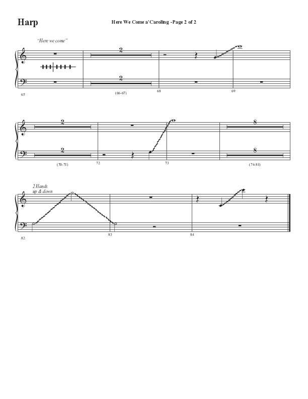 Here We Come A Caroling (Choral Anthem SATB) Harp (Word Music Choral / Arr. Steve Mauldin)