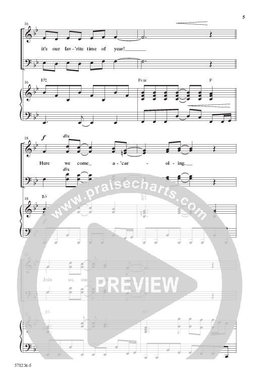 Here We Come A Caroling (Choral Anthem SATB) Anthem (SATB/Piano) (Word Music Choral / Arr. Steve Mauldin)