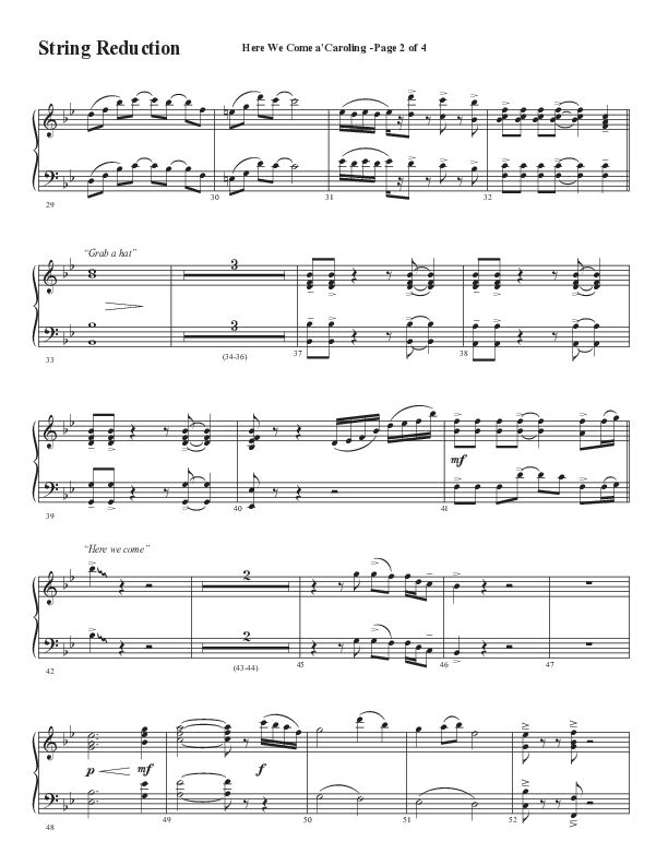 Here We Come A Caroling (Choral Anthem SATB) String Reduction (Word Music Choral / Arr. Steve Mauldin)