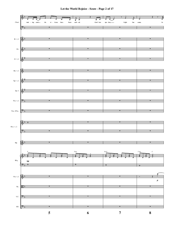 Let The World Rejoice (Choral Anthem SATB) Orchestration (Word Music Choral / Arr. Cliff Duren)