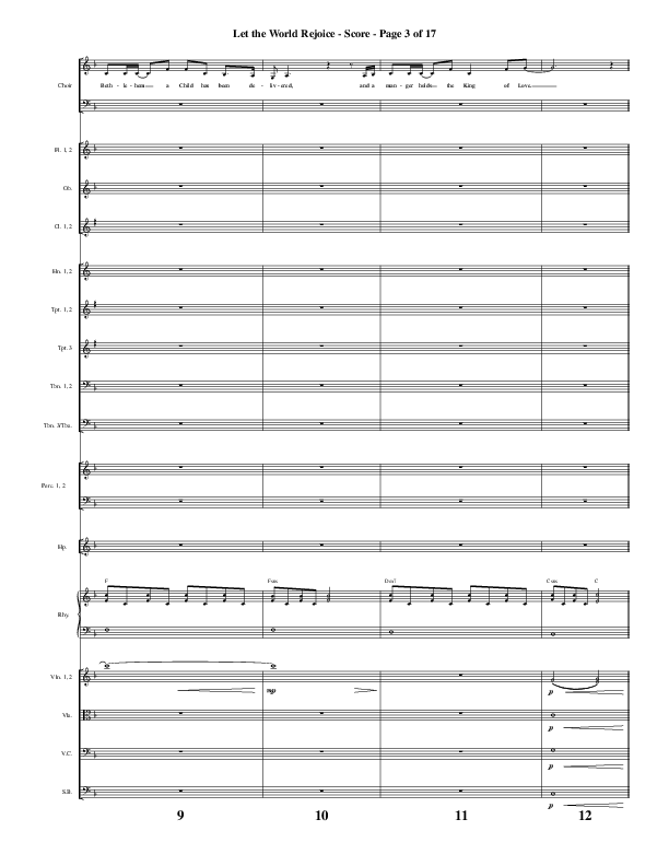 Let The World Rejoice (Choral Anthem SATB) Orchestration (Word Music Choral / Arr. Cliff Duren)