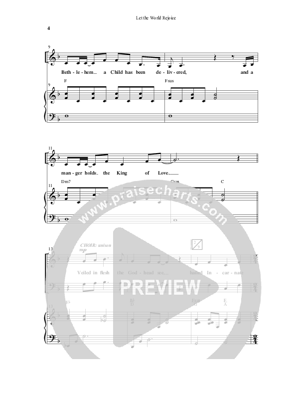 Let The World Rejoice (Choral Anthem SATB) Anthem (SATB/Piano) (Word Music Choral / Arr. Cliff Duren)