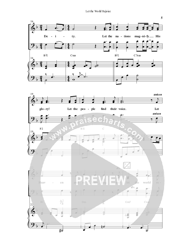 Let The World Rejoice (Choral Anthem SATB) Anthem (SATB/Piano) (Word Music Choral / Arr. Cliff Duren)