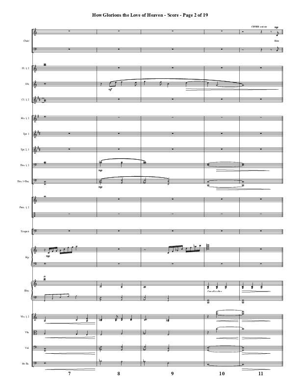 How Glorious The Love Of Heaven (Choral Anthem SATB) Orchestration (Word Music Choral / Arr. Jay Rouse)
