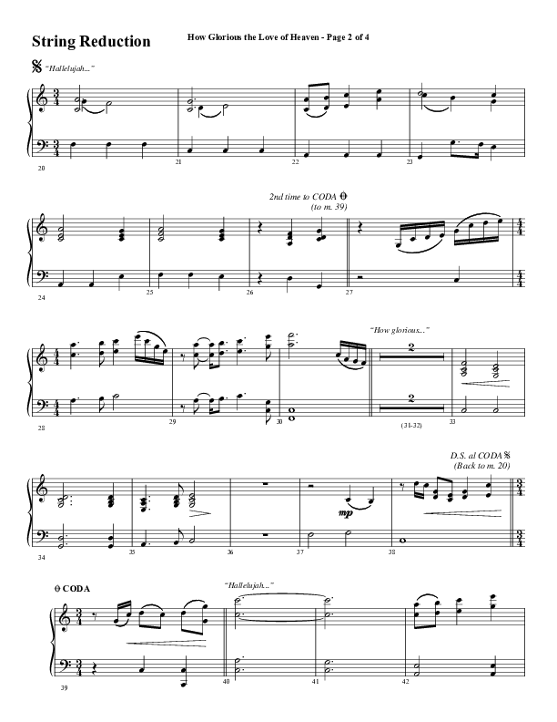How Glorious The Love Of Heaven (Choral Anthem SATB) String Reduction (Word Music Choral / Arr. Jay Rouse)