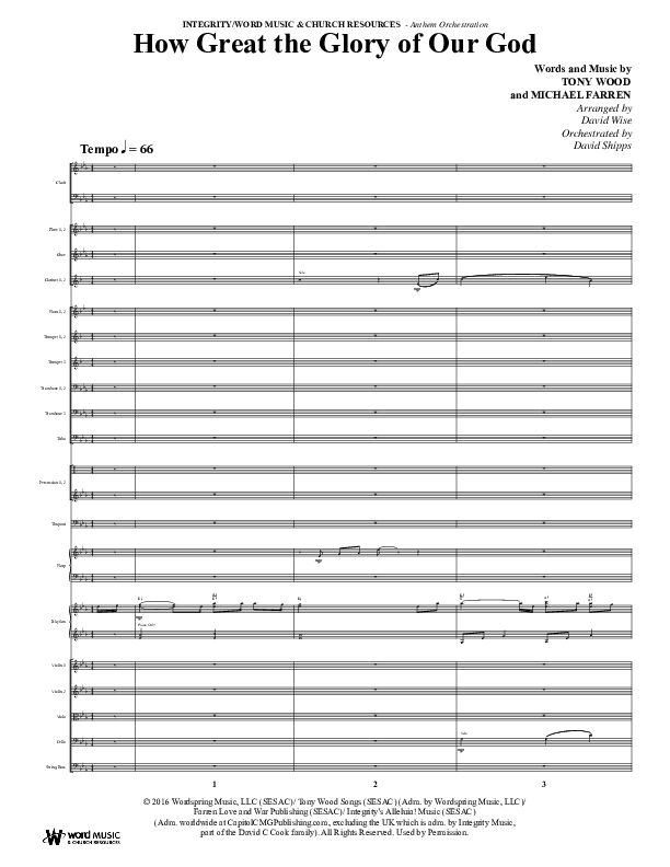 How Great The Glory Of Our God (Choral Anthem SATB) Conductor's Score (Word Music Choral / Arr. David Wise / Arr. David Shipps)