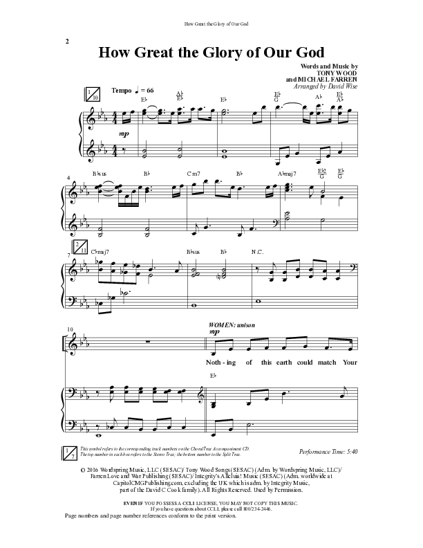 How Great The Glory Of Our God (Choral Anthem SATB) Anthem (SATB/Piano) (Word Music Choral / Arr. David Wise / Arr. David Shipps)