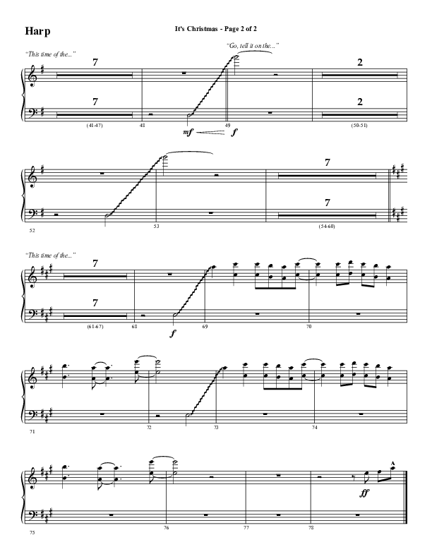 It's Christmas (Choral Anthem SATB) Harp (Word Music Choral / Arr. Daniel Semsen)