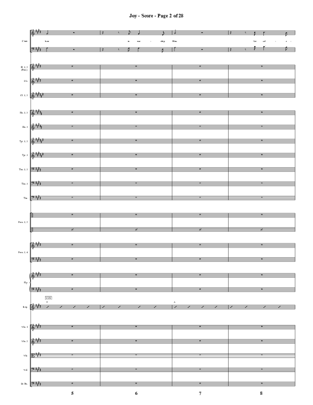 Joy (Choral Anthem SATB) Orchestration (Word Music Choral / Arr. Daniel Semsen)