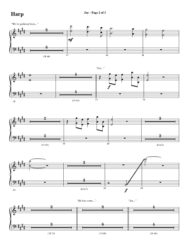 Joy (Choral Anthem SATB) Harp (Word Music Choral / Arr. Daniel Semsen)