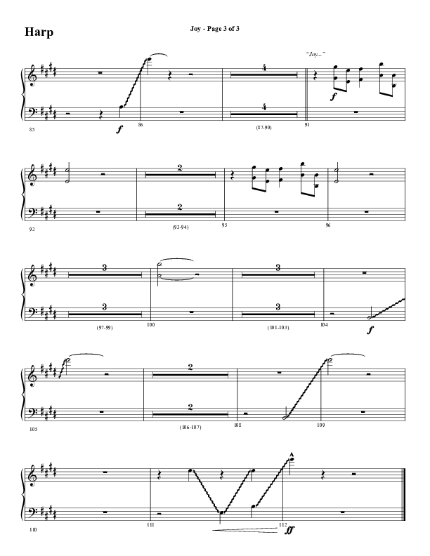 Joy (Choral Anthem SATB) Harp (Word Music Choral / Arr. Daniel Semsen)